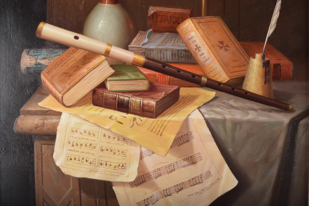 M. Marshall Framed Original Oil on Canvas