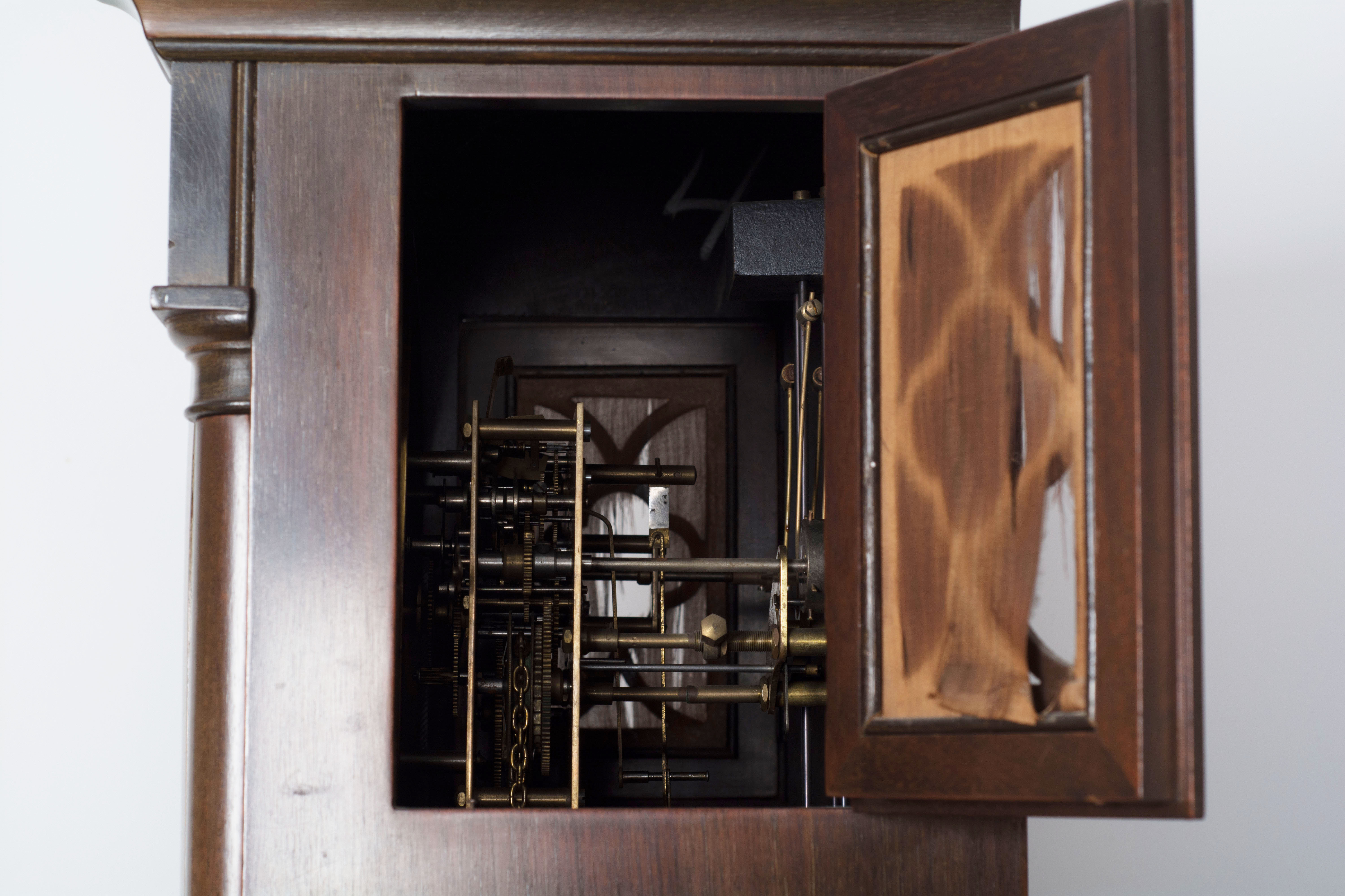 1920s Colonial Manufacturing Company Mahogany Grandfather Clock