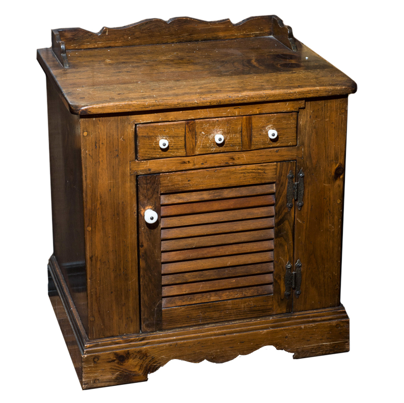 Low Pine Louvered Cabinet