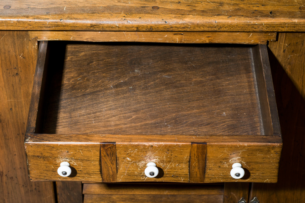 Low Pine Louvered Cabinet