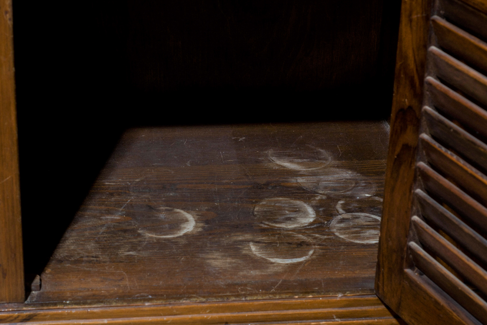 Low Pine Louvered Cabinet