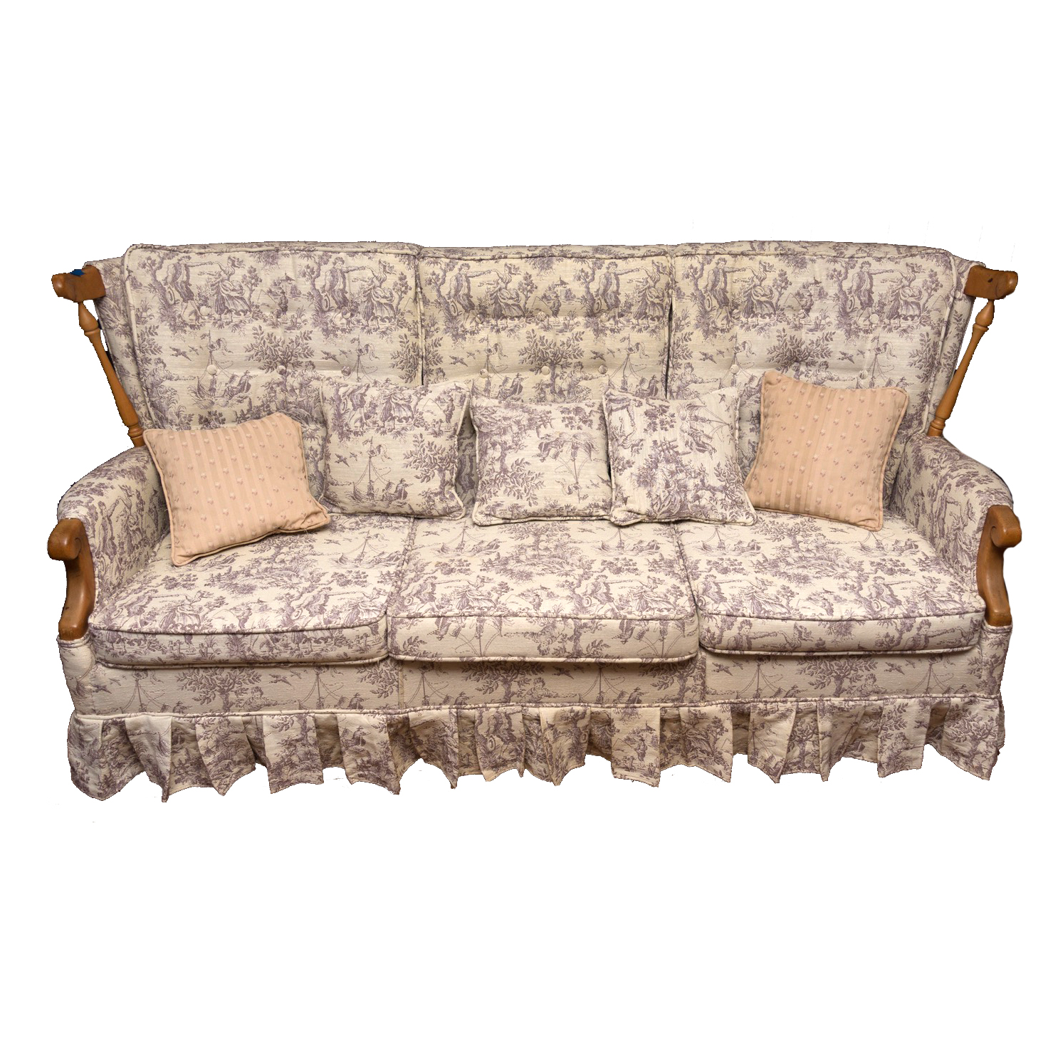 Upholstered Windsor Style Sofa