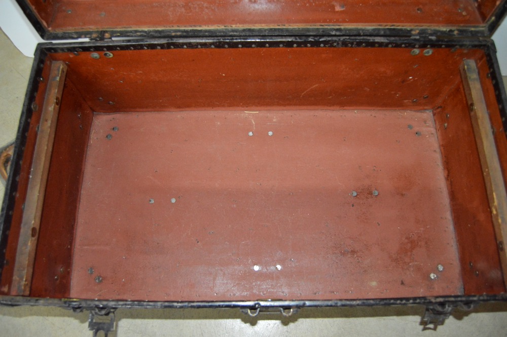 Vintage Metal Sailor's Trunk