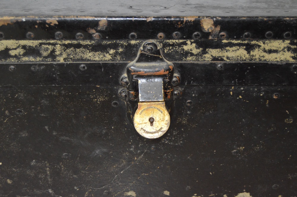 Vintage Metal Sailor's Trunk