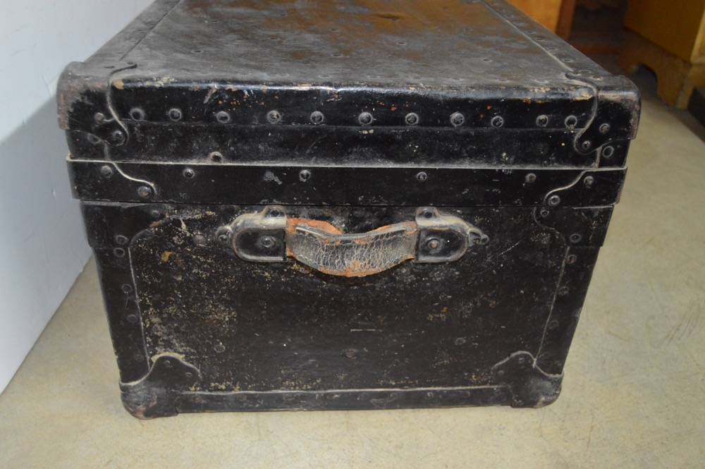 Vintage Metal Sailor's Trunk