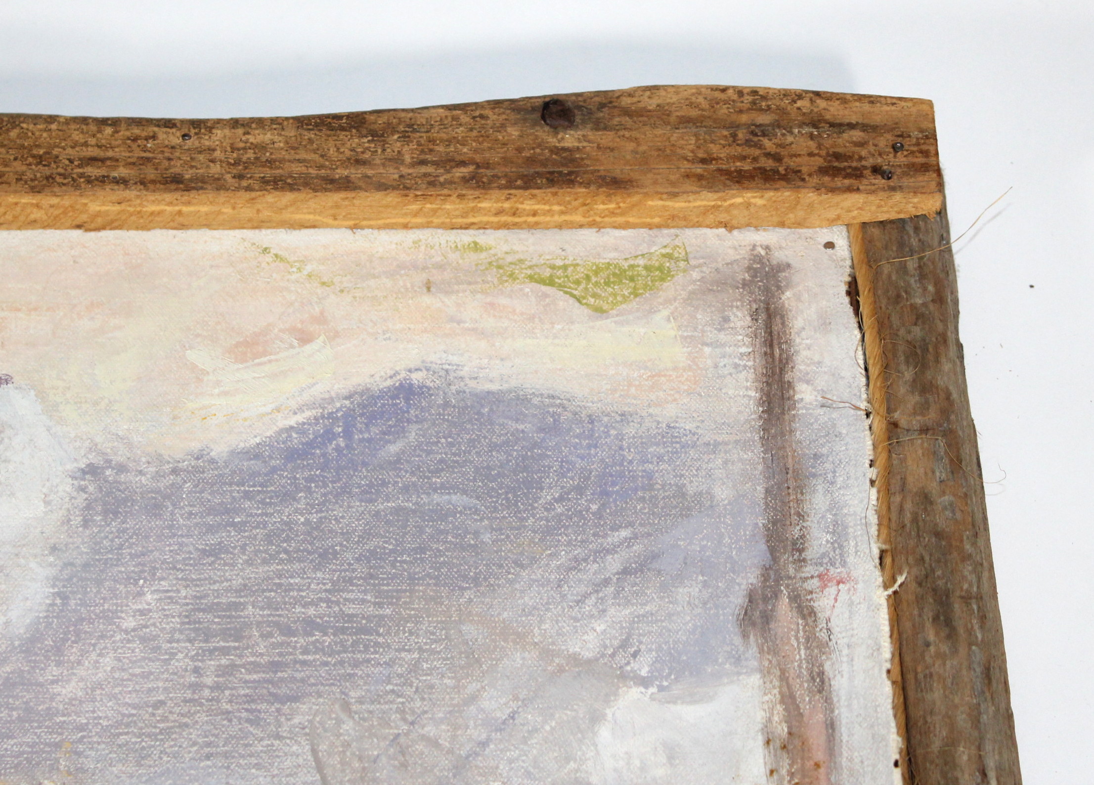 Harlan Hubbard "Barnyard Siesta" Original Oil Painting