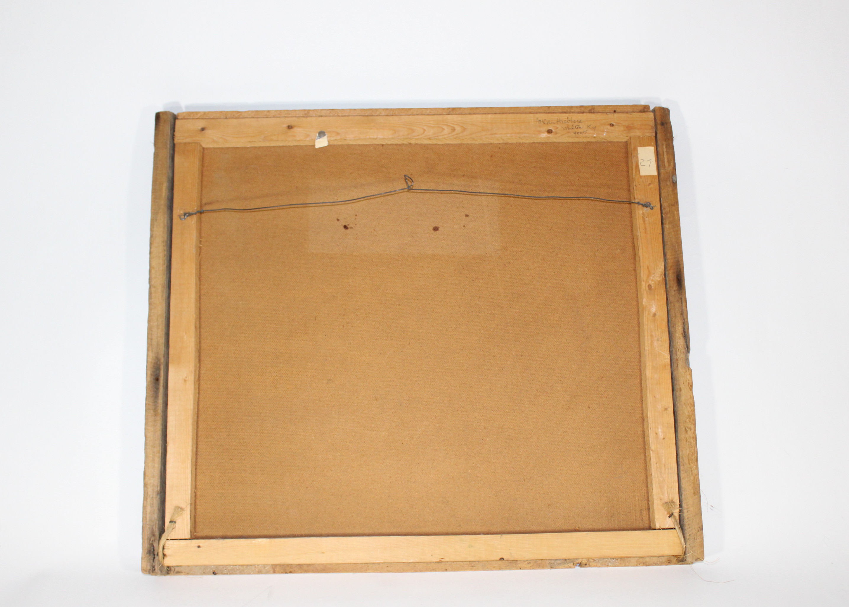 Harlan Hubbard "Barnyard Siesta" Original Oil Painting