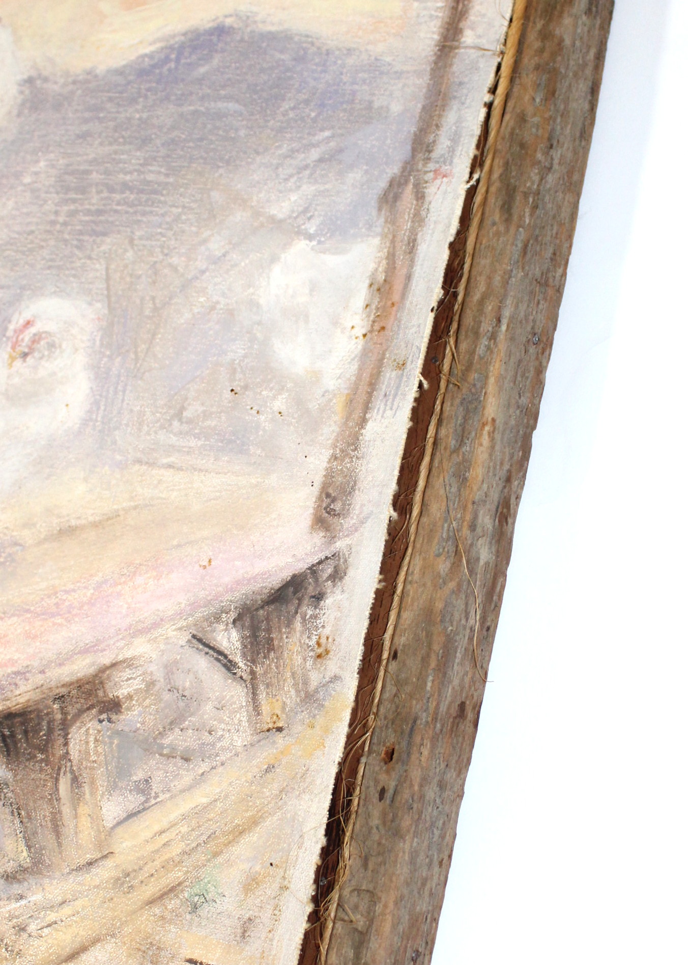 Harlan Hubbard "Barnyard Siesta" Original Oil Painting