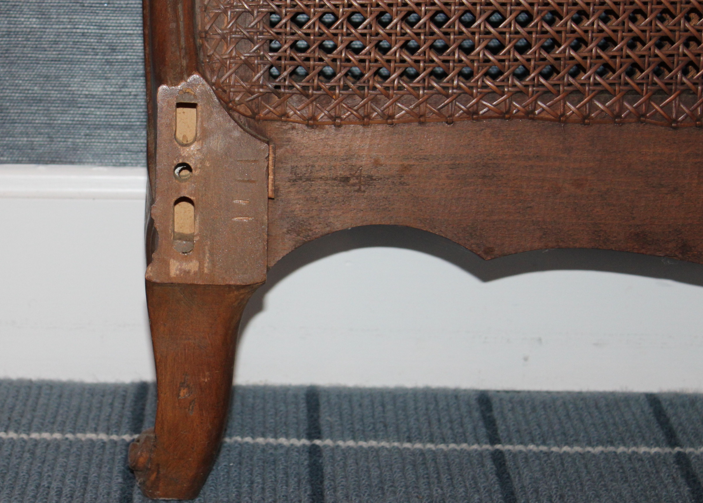 Vintage French Provencal Twin Head and Foot Boards