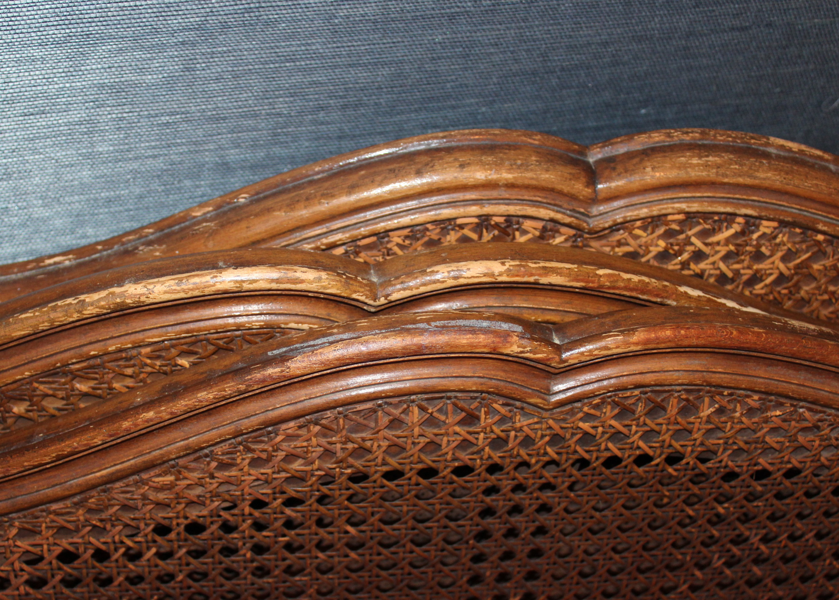 Vintage French Provencal Twin Head and Foot Boards