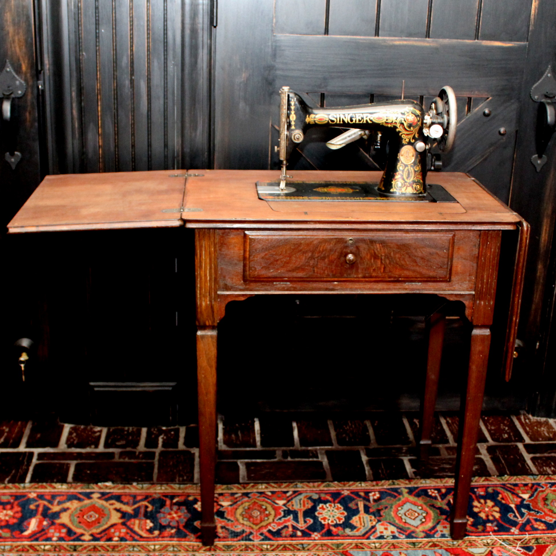 Antique Singer Sewing Machine Table