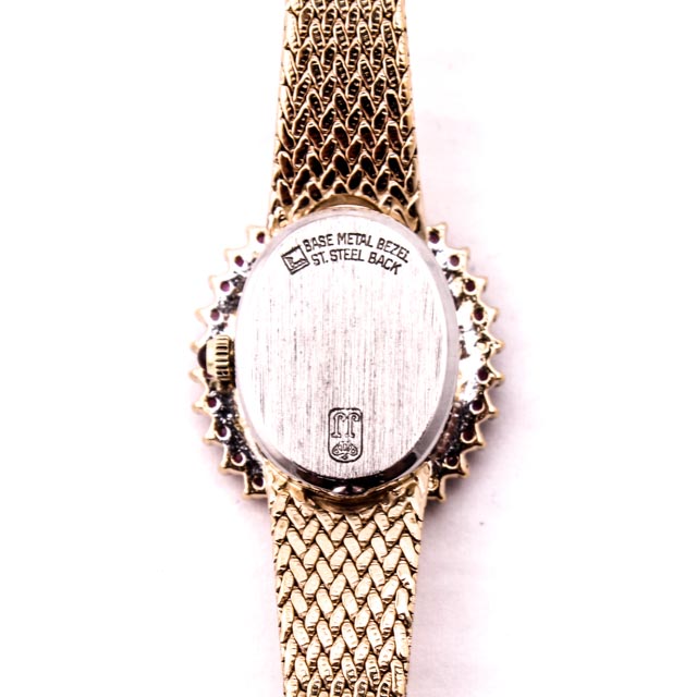 Vintage Jules Jurgenson Women's Ruby and Diamond Watch