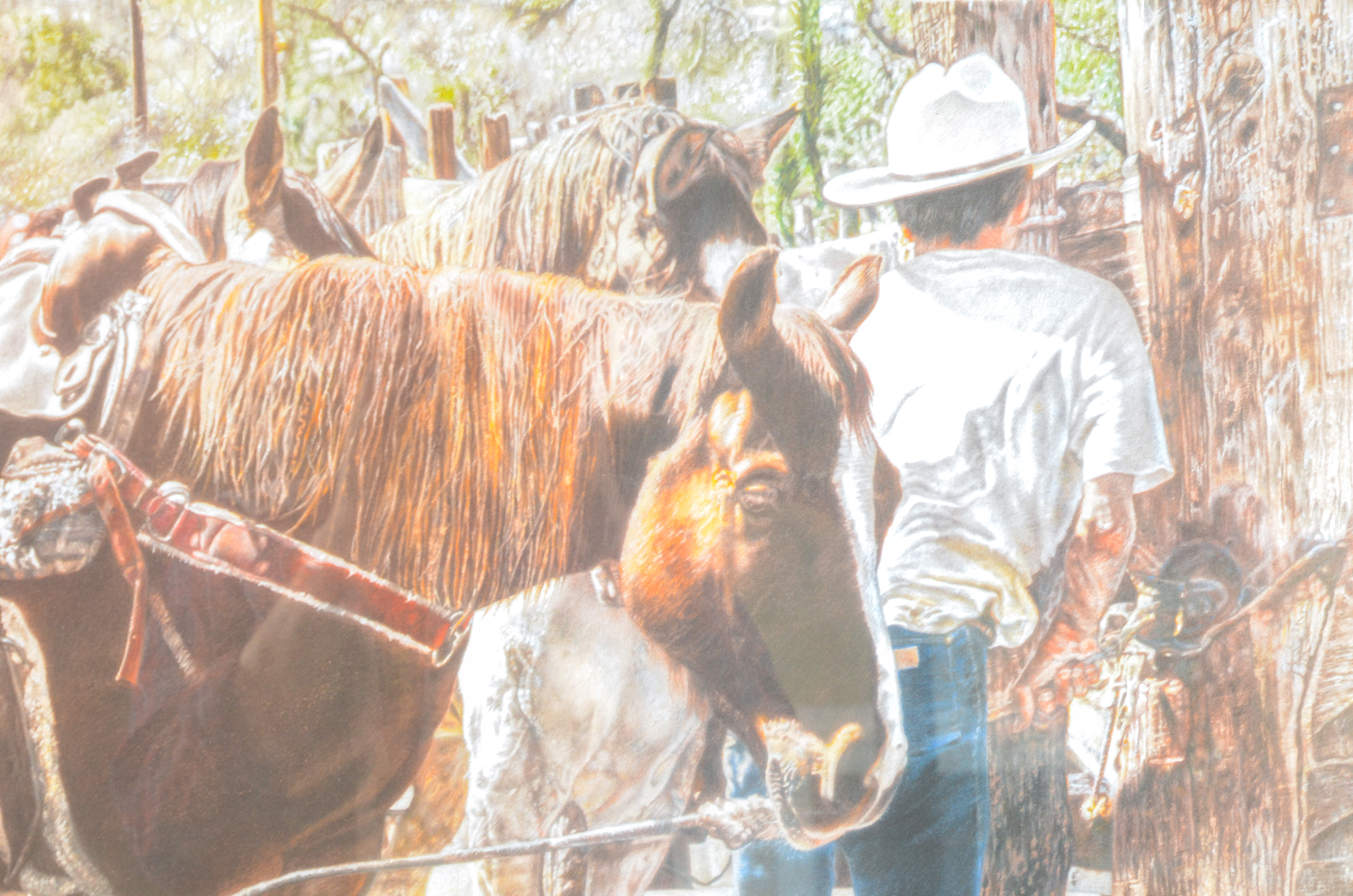 Rochelle Niederman Limited Edition Print "A Leg Over the Rope"