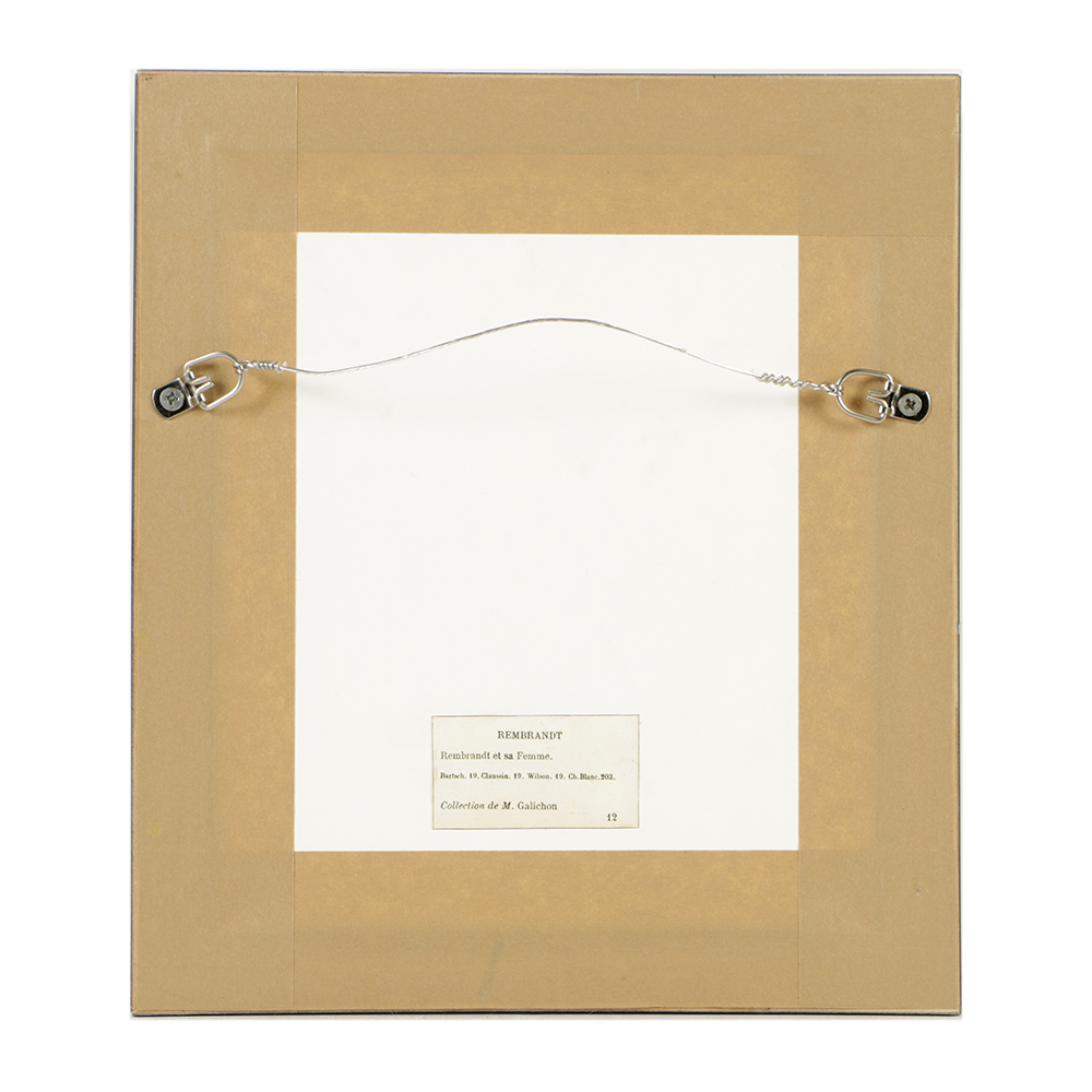 After Rembrandt Heliogravure Reproduction Print "Self-Portrait with Saskia"