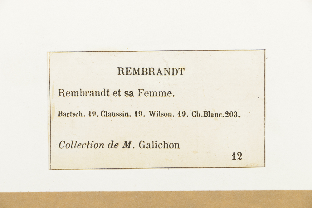 After Rembrandt Heliogravure Reproduction Print "Self-Portrait with Saskia"