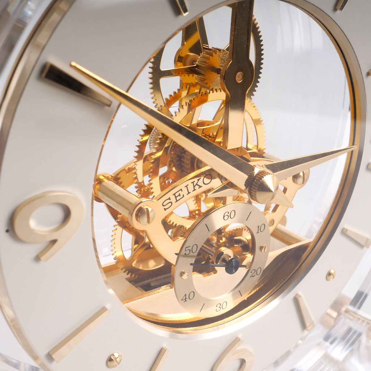 Seiko Quartz Mantel Skeleton Clock