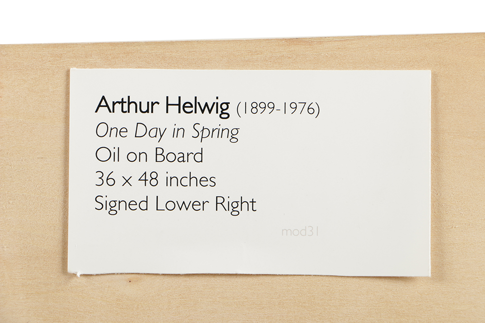 Arthur Helwig Oil Painting on Board "One Day in Spring"