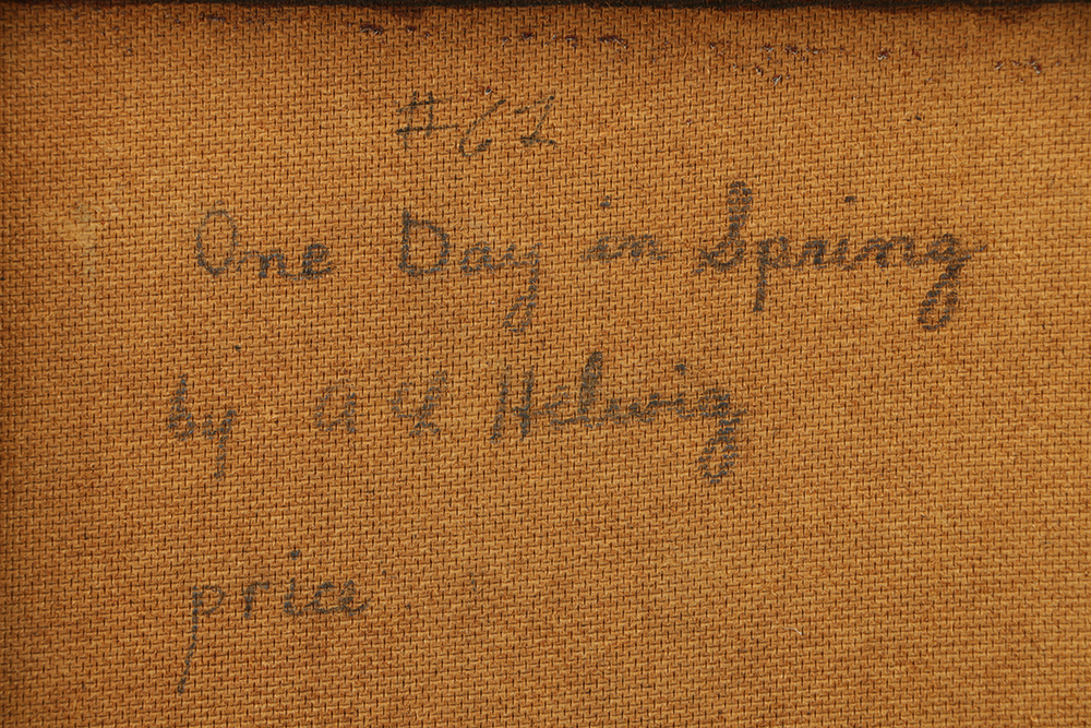 Arthur Helwig Oil Painting on Board "One Day in Spring"