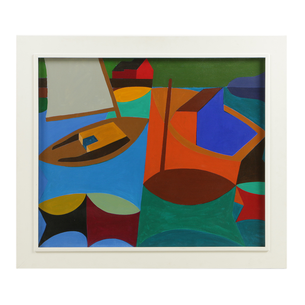 George Anderson Acrylic Painting on Canvas "Rockport Harbor"