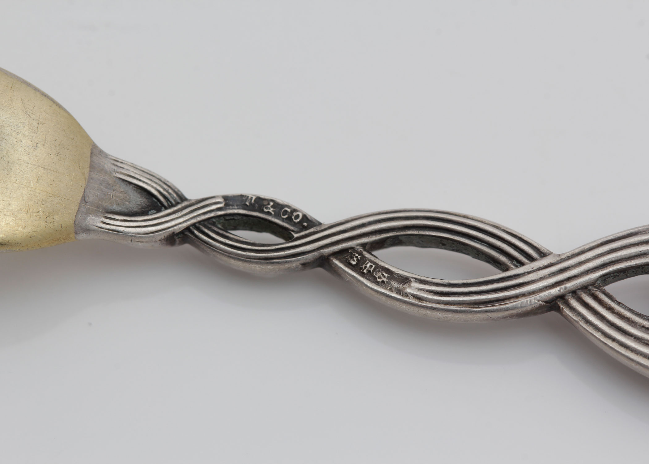 Antique Tiffany & Co. Vermeil Sterling Silver "Strawberry" Fork