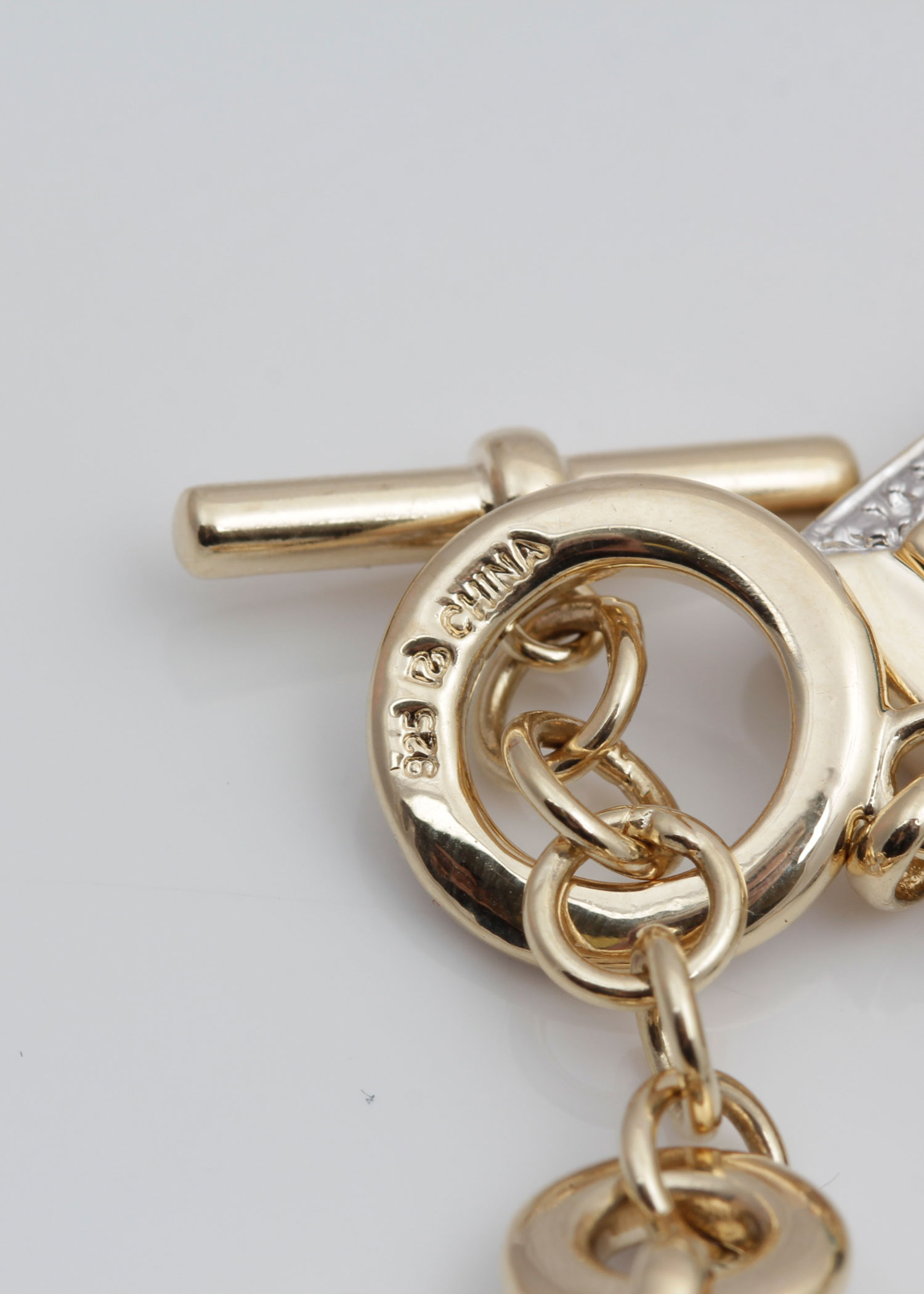 Vermeil Sterling Silver Turquoise and Diamond Bracelet