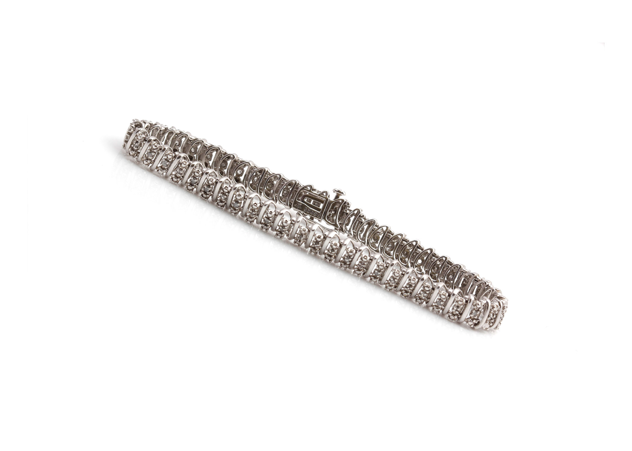 Sterling Silver Diamond Bracelet