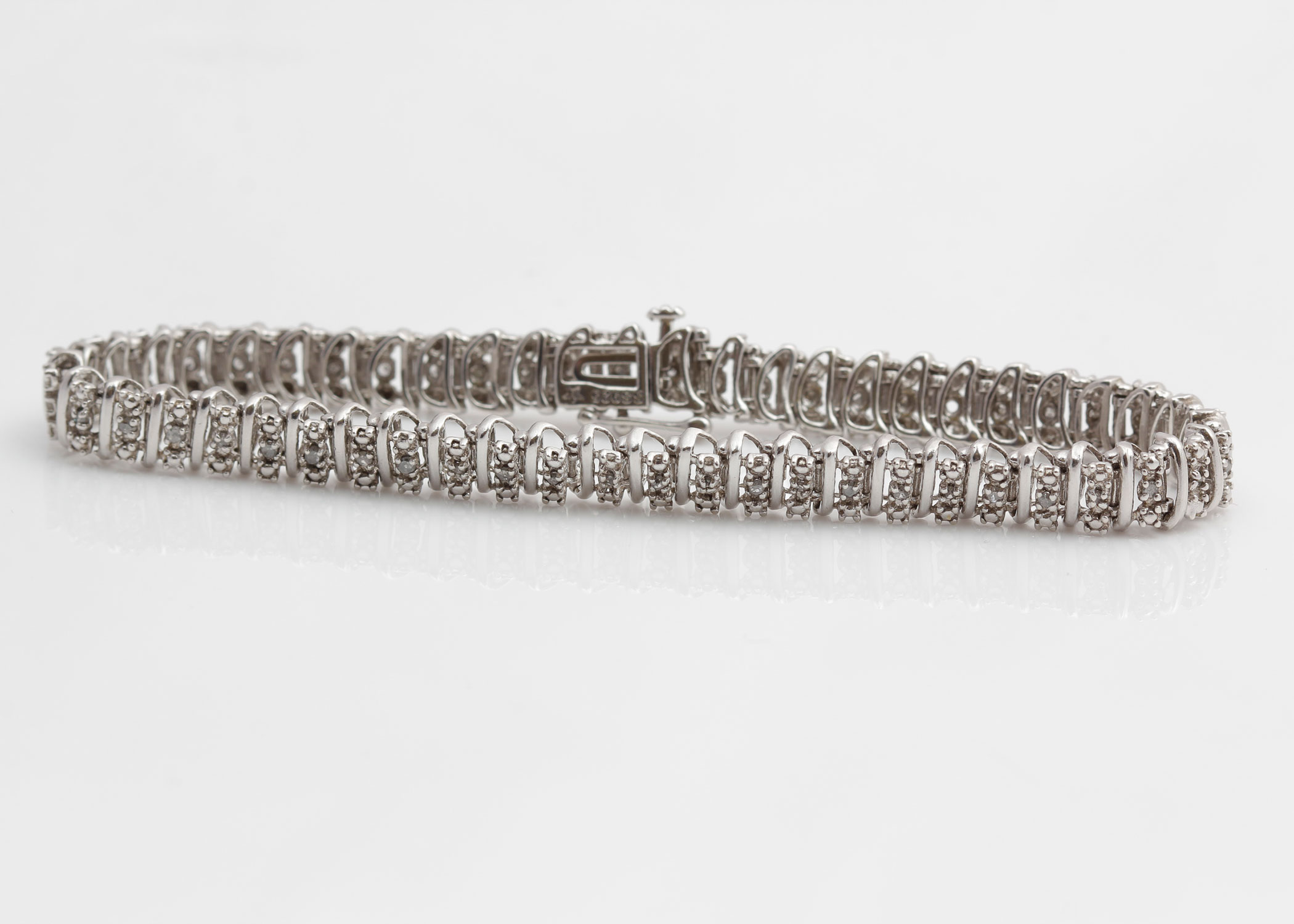 Sterling Silver Diamond Bracelet