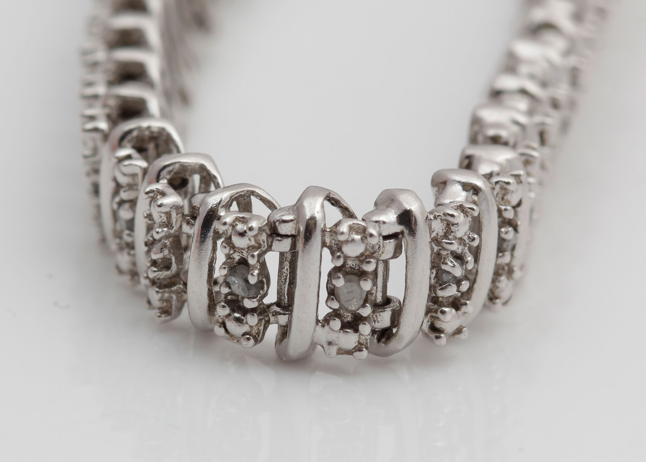 Sterling Silver Diamond Bracelet