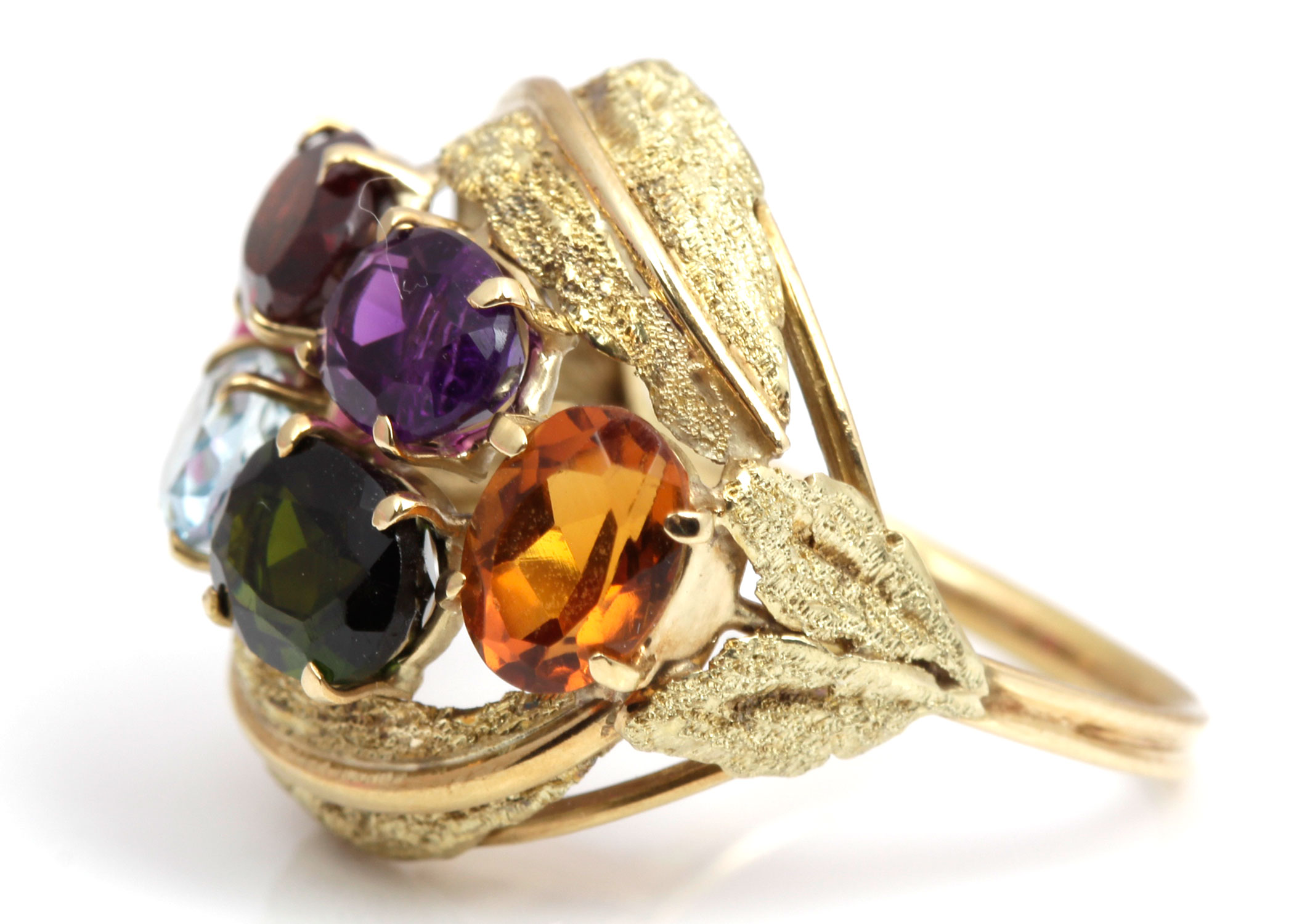 18K Yellow Gold Gemstone Ring