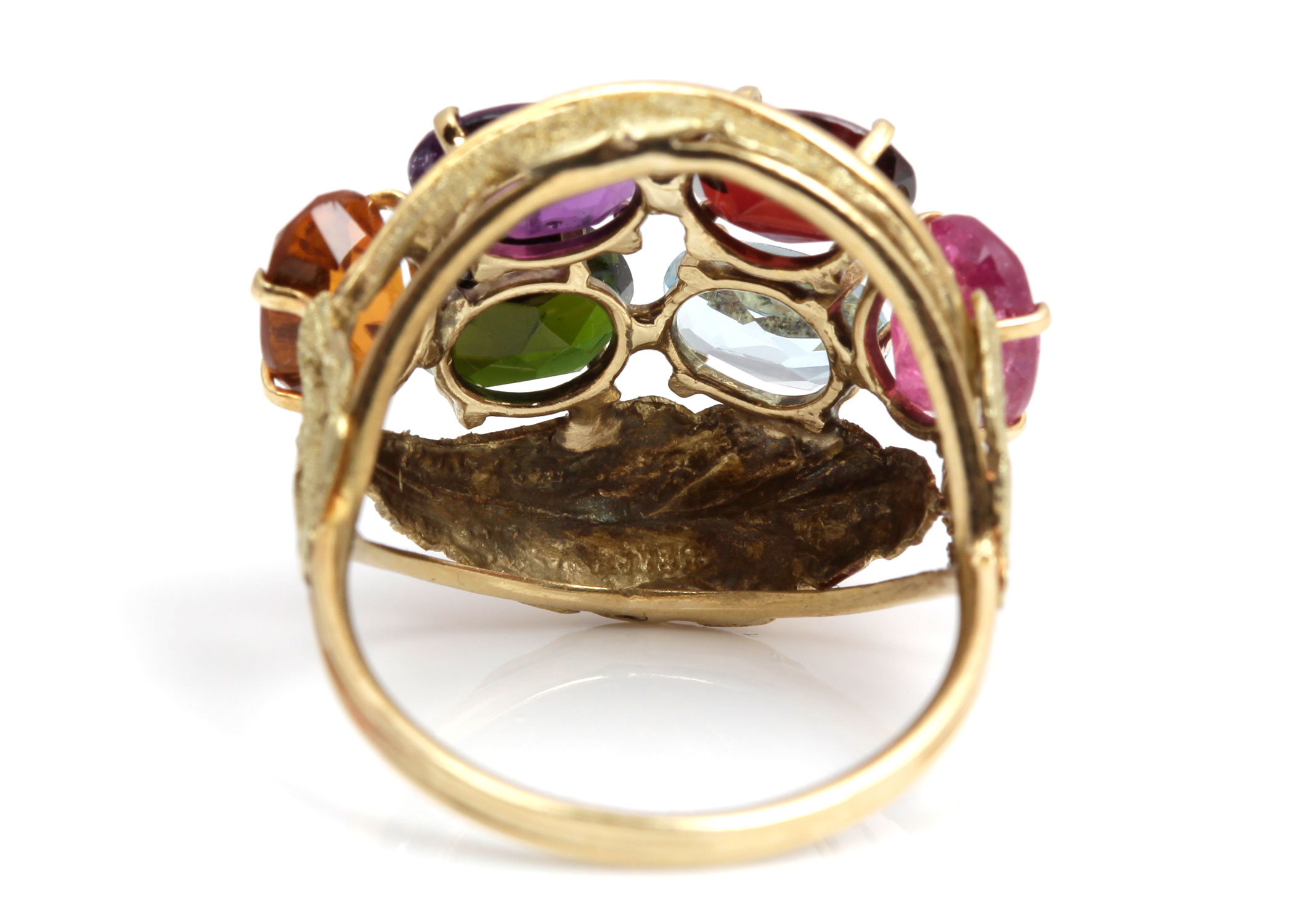 18K Yellow Gold Gemstone Ring
