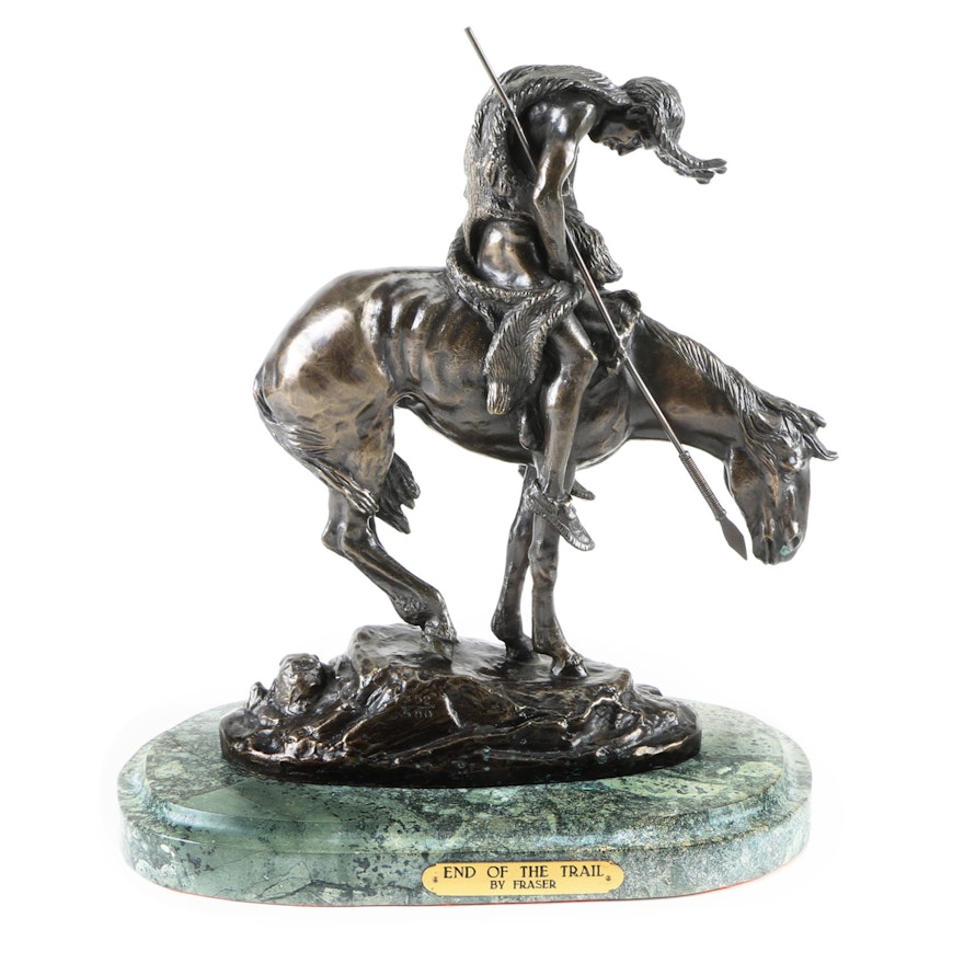 After James Fraser Reproduction Bronze "End of the Trail"