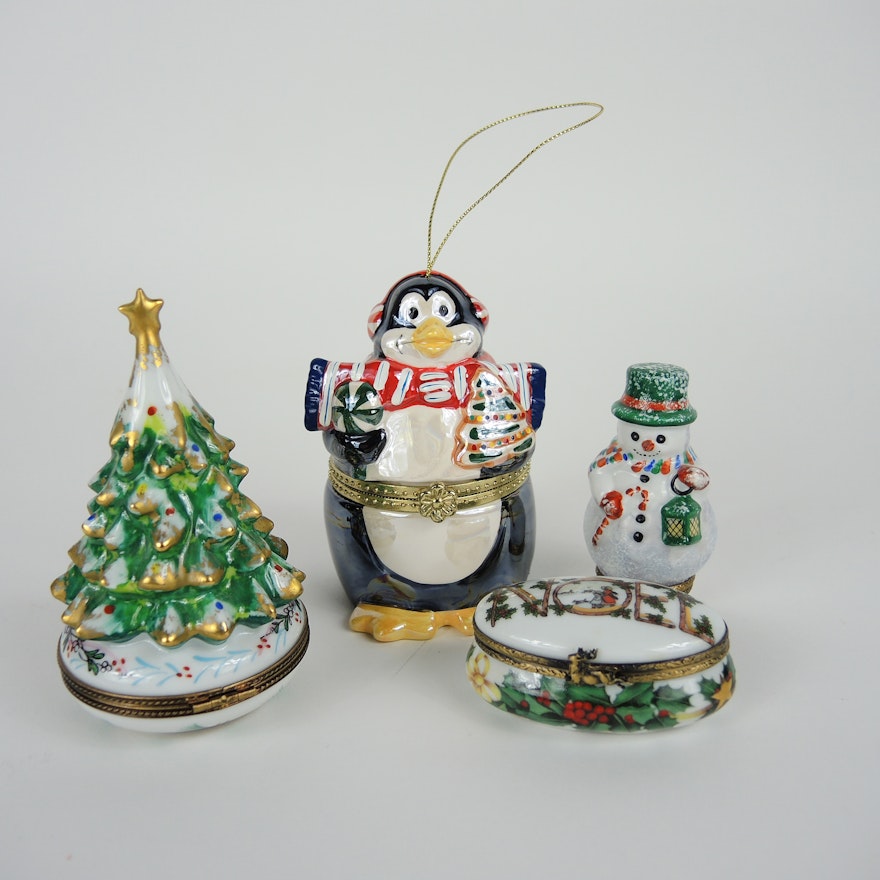 Christmas Themed Limoges Boxes