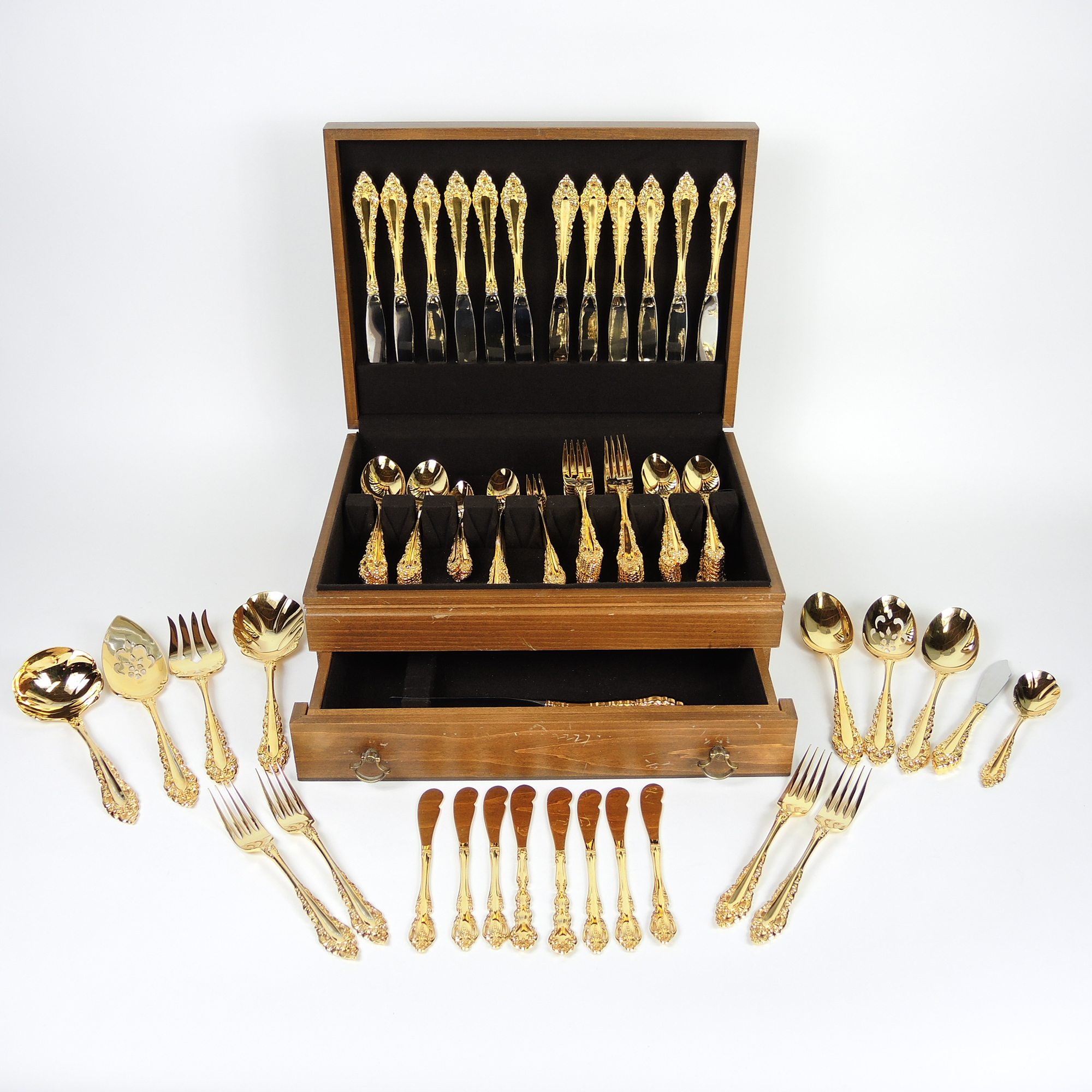 Oneida Gold Electroplate Flatware Set