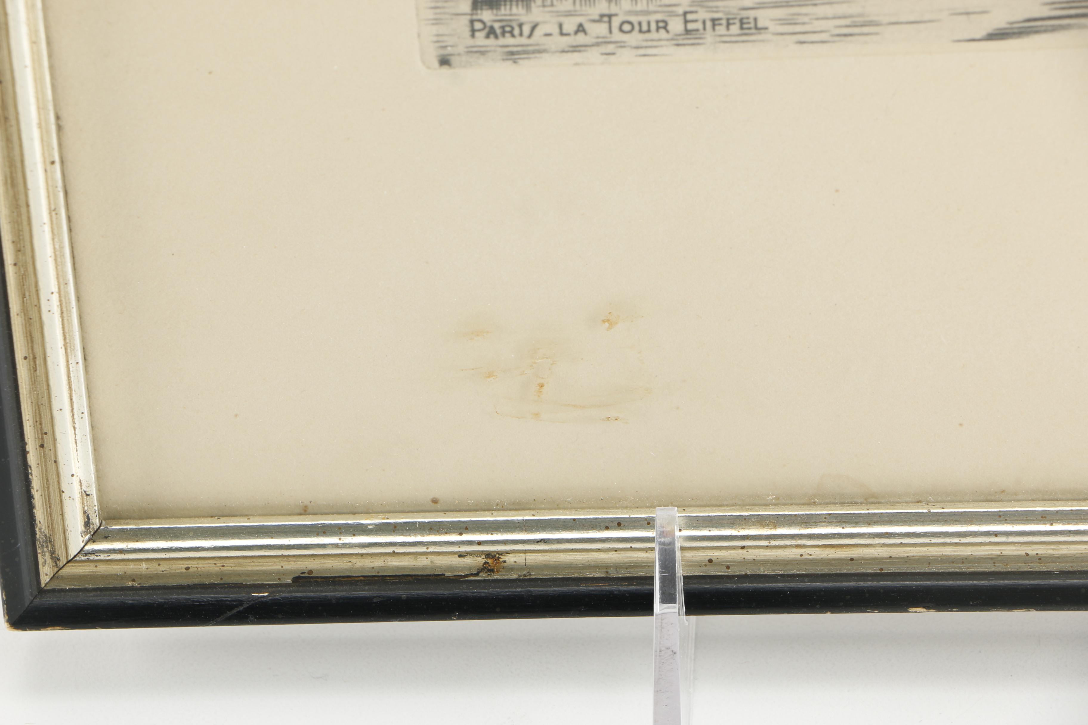 Dufza Burin Etching "Paris - La Tour Eiffel"