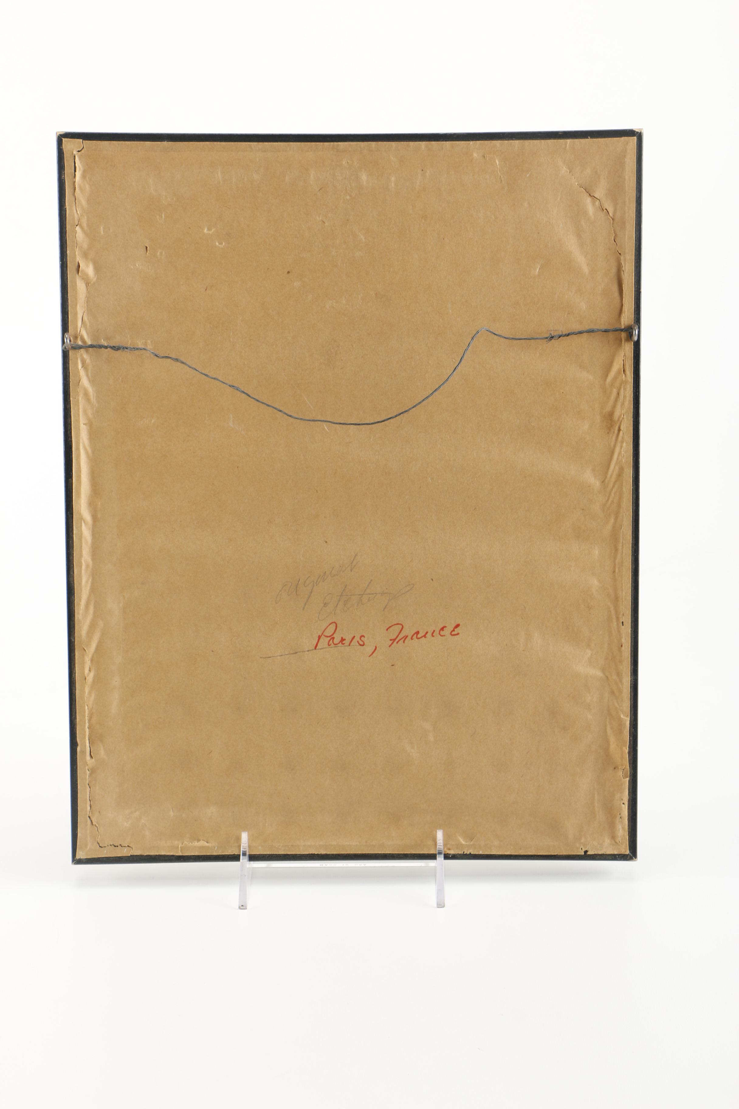 Dufza Burin Etching "Paris - La Tour Eiffel"