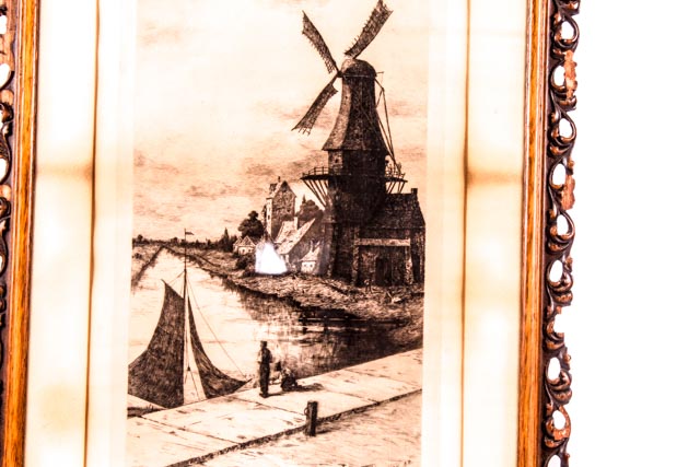 1888 Original Otto Dinger Etching "Morning in Holland"