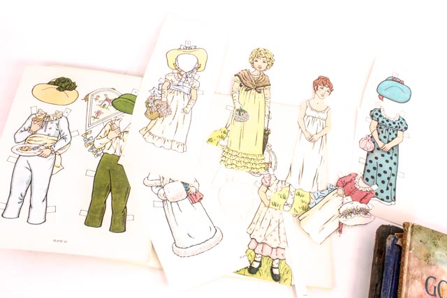 Collection of Childrens Antique and Vintage Books and Records