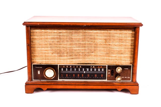 Pair of Vintage Clocks and Vintage Zenith Radio