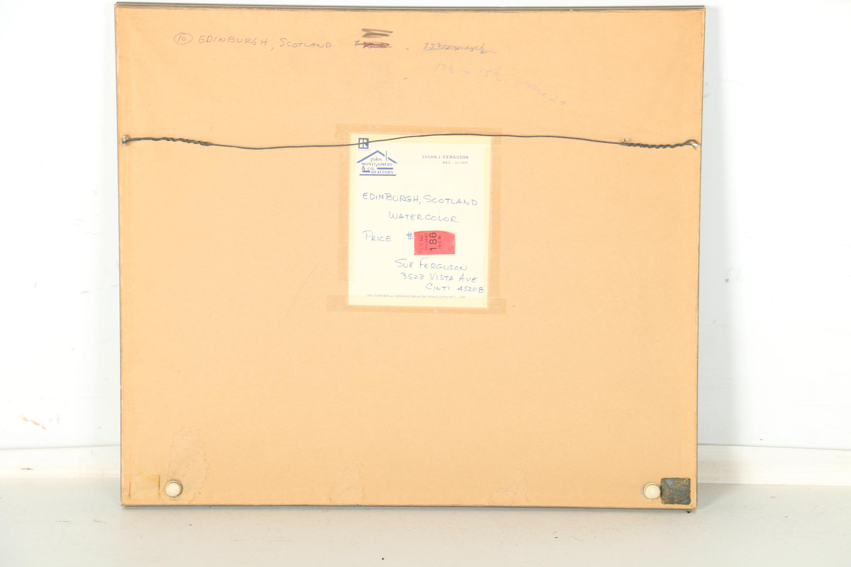 Susan Ferguson Watercolor Painting "Edinburgh, Scotland"