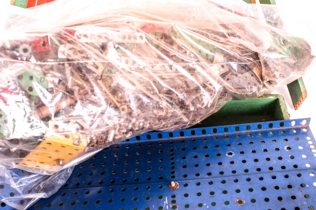 Vintage Radio Flyer Row Cart Scooter and Meccano Building Set