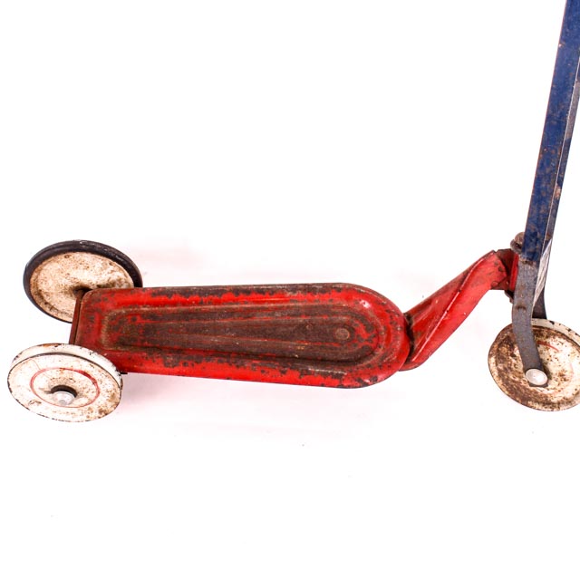 Vintage Radio Flyer Row Cart Scooter and Meccano Building Set