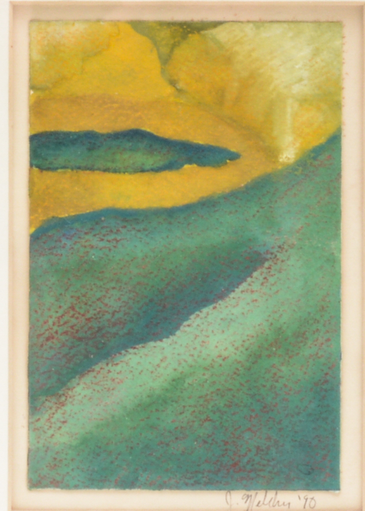 Signed James Melcher Watercolor and Ink