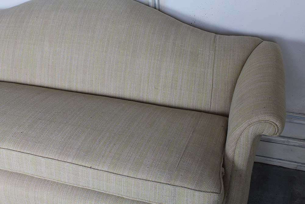 Queen Anne Style Camelback Sofa