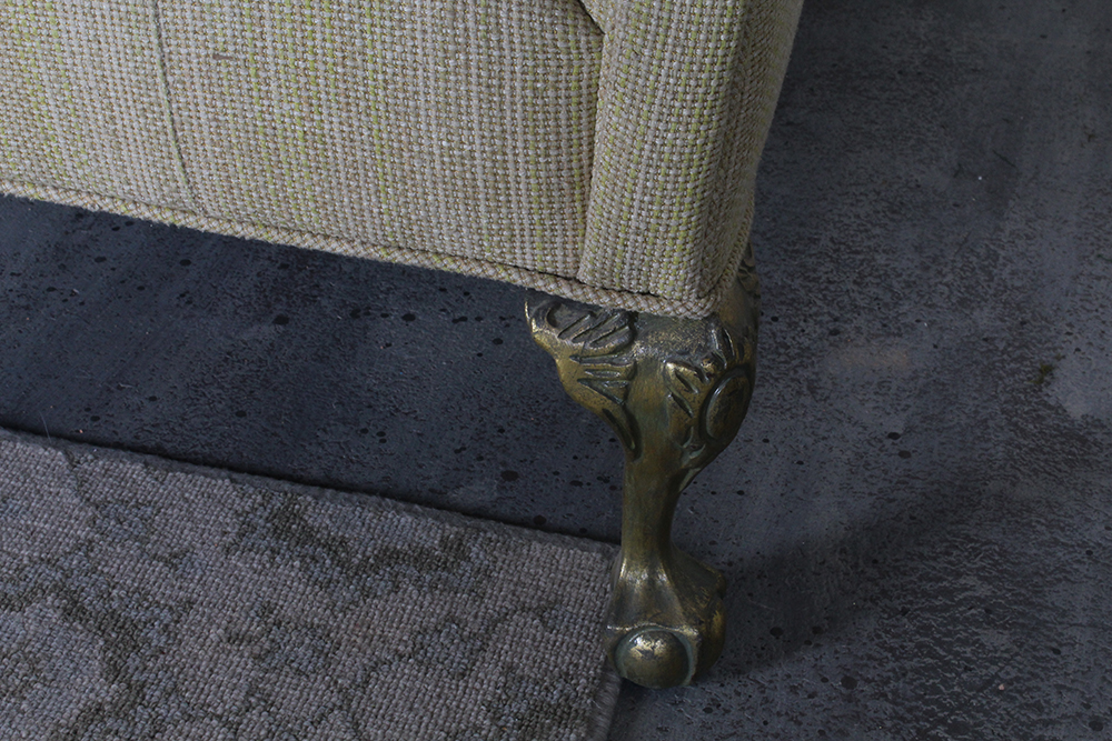 Queen Anne Style Camelback Sofa