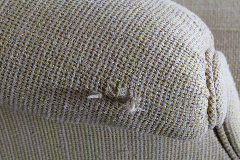 Queen Anne Style Camelback Sofa