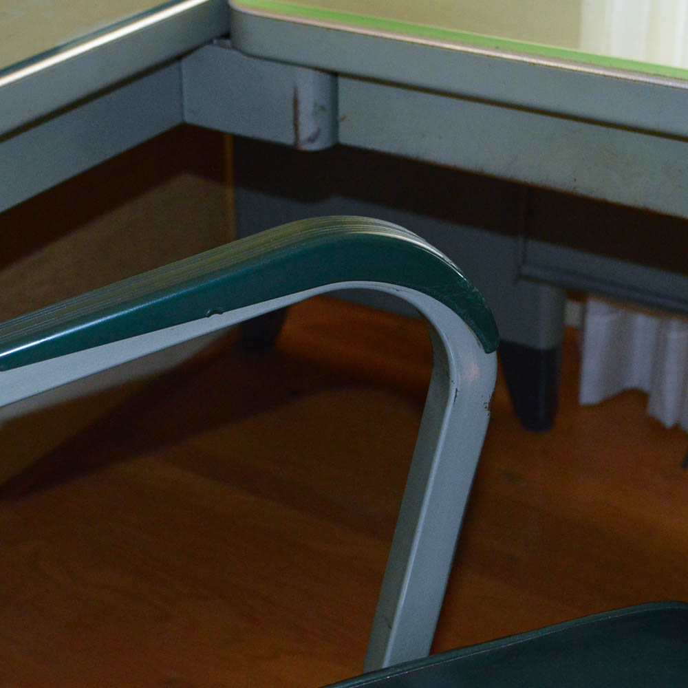 Vintage Steel Age Metal Desk and Chair