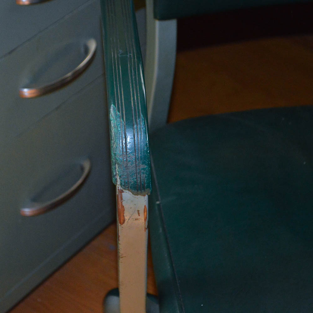 Vintage Steel Age Metal Desk and Chair