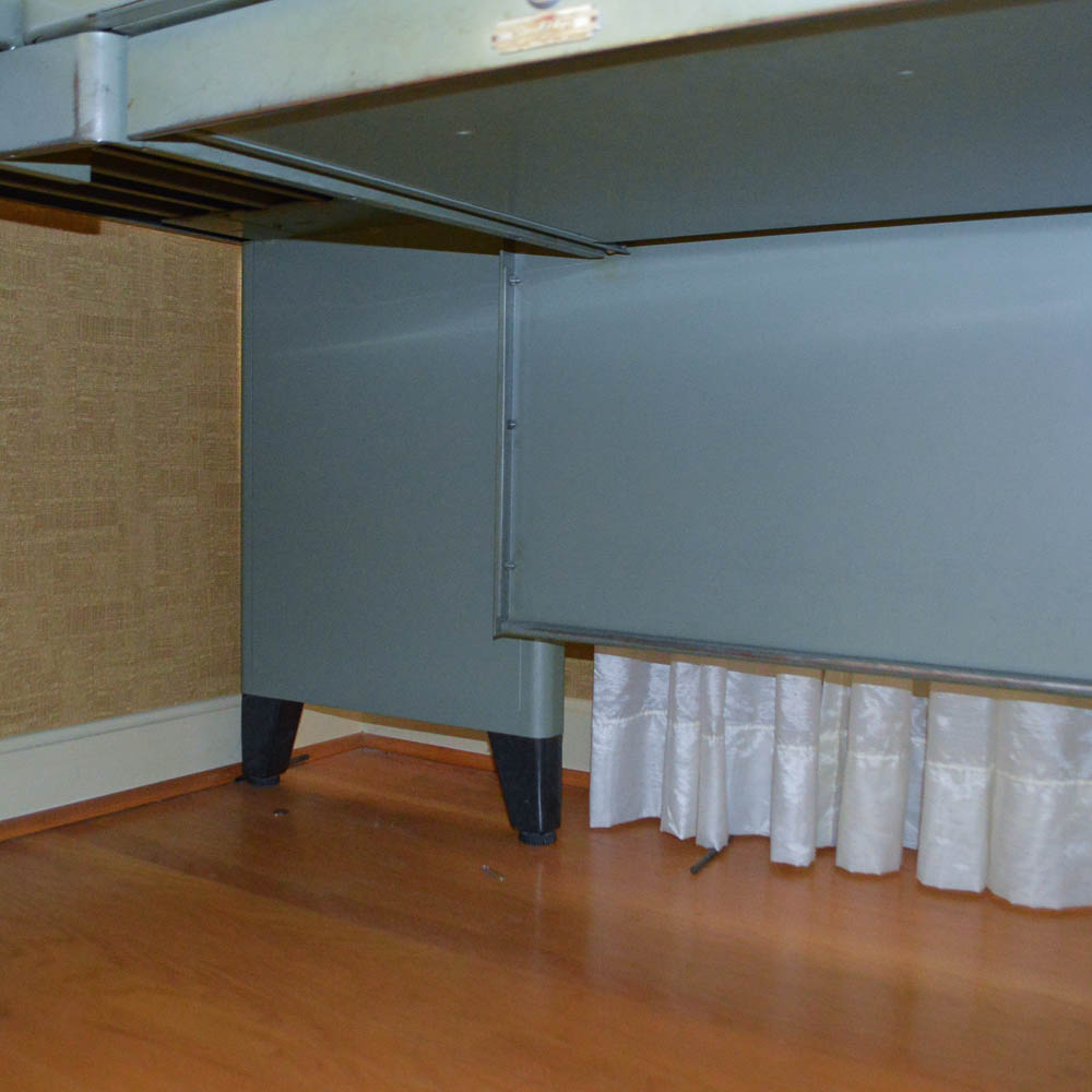 Vintage Steel Age Metal Desk and Chair