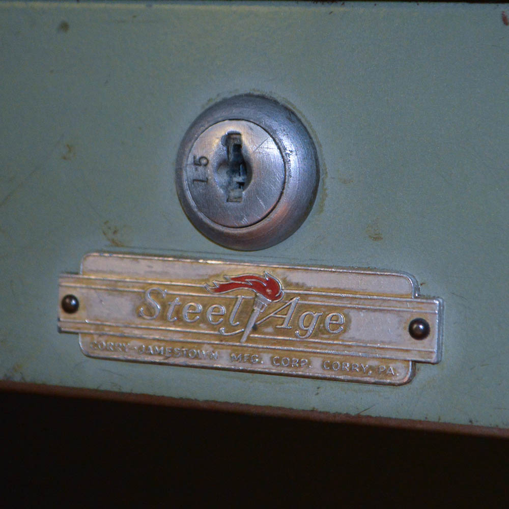 Vintage Steel Age Metal Desk and Chair