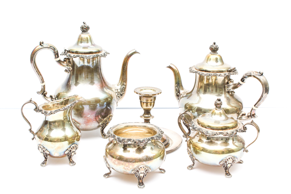 Alvin Sterling Silver Coffee and Tea Service and More